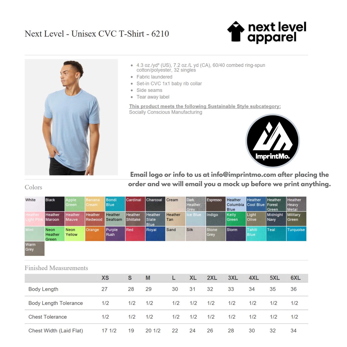 Silk 6210 CVC T-Shirt | Premium Soft Custom Tee | Lightweight Cotton Poly Shirt