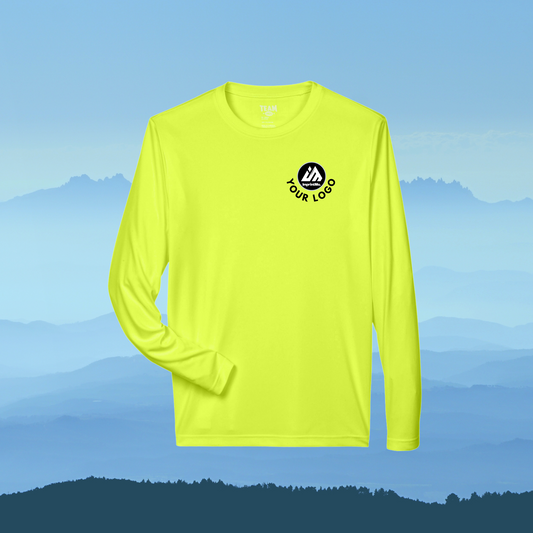 Safety Yellow Team 365 Men's Zone Performance Long-Sleeve T-Shirt