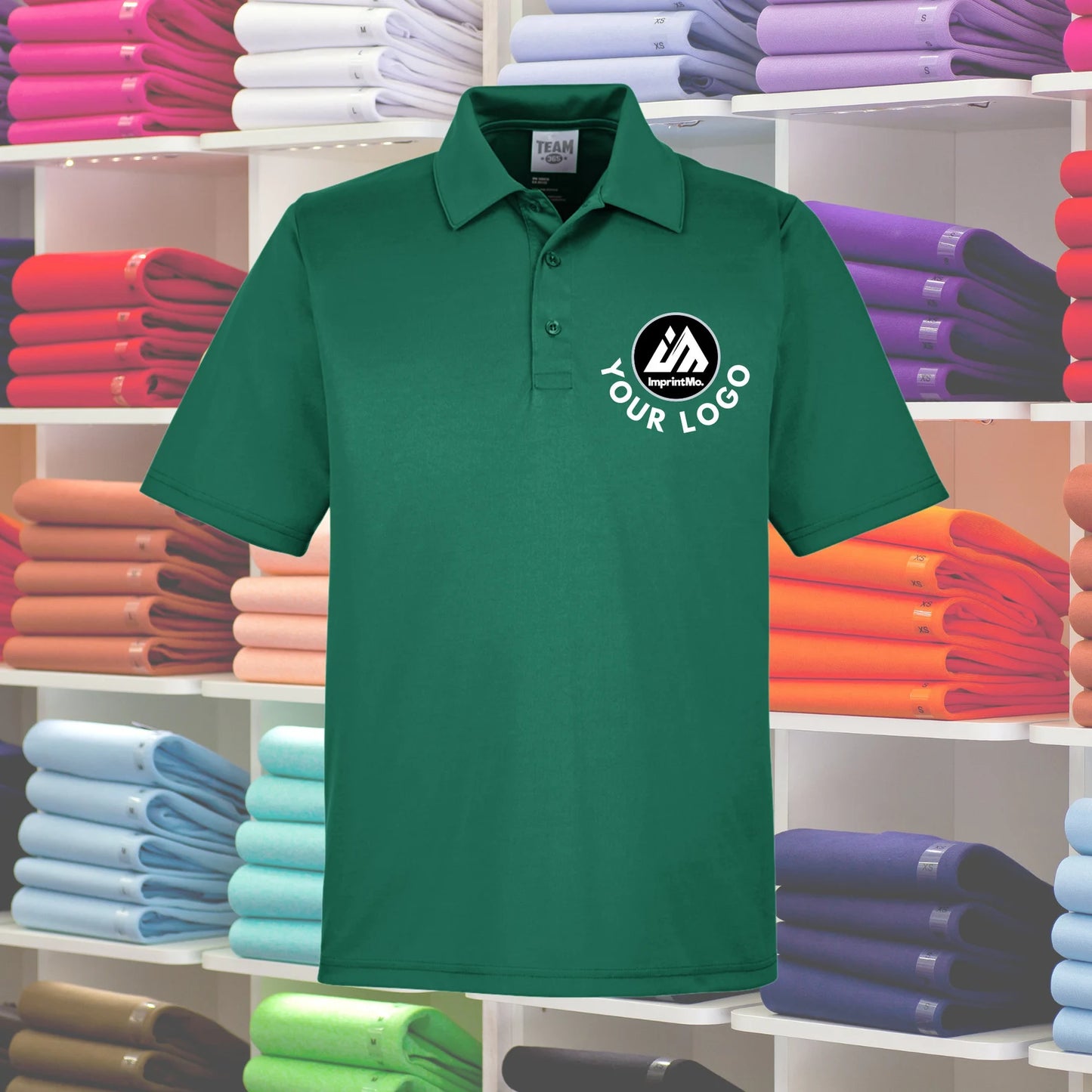 MENS Polo Shirts Full Color Custom Print - Performance Sport Shirt - Full Color Graphics - Sports Fabric - Moisture-Wicking Graphic Polos