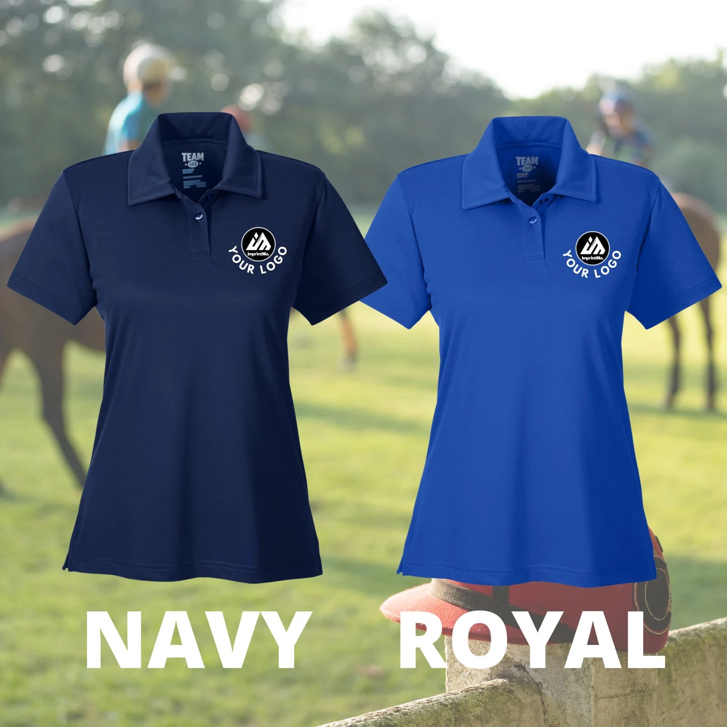 LADIES Polo Shirts Full Color Custom Print - Performance Sport Shirt - Full Color Graphics - Sports Fabric - Moisture-Wicking Graphic Polos