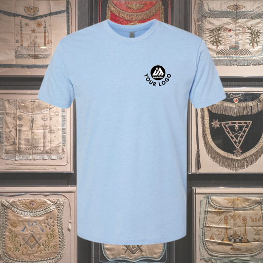 Heather Columbia Blue Next Level 6210 CVC T-Shirt | Premium Soft Custom Tee | Lightweight Cotton Poly Shirt