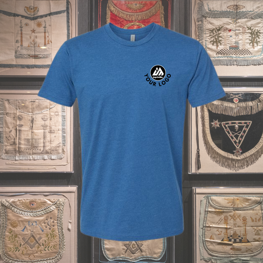 Heather Cool Blue Next Level 6210 CVC T-Shirt | Premium Soft Custom Tee | Lightweight Cotton Poly Shirt