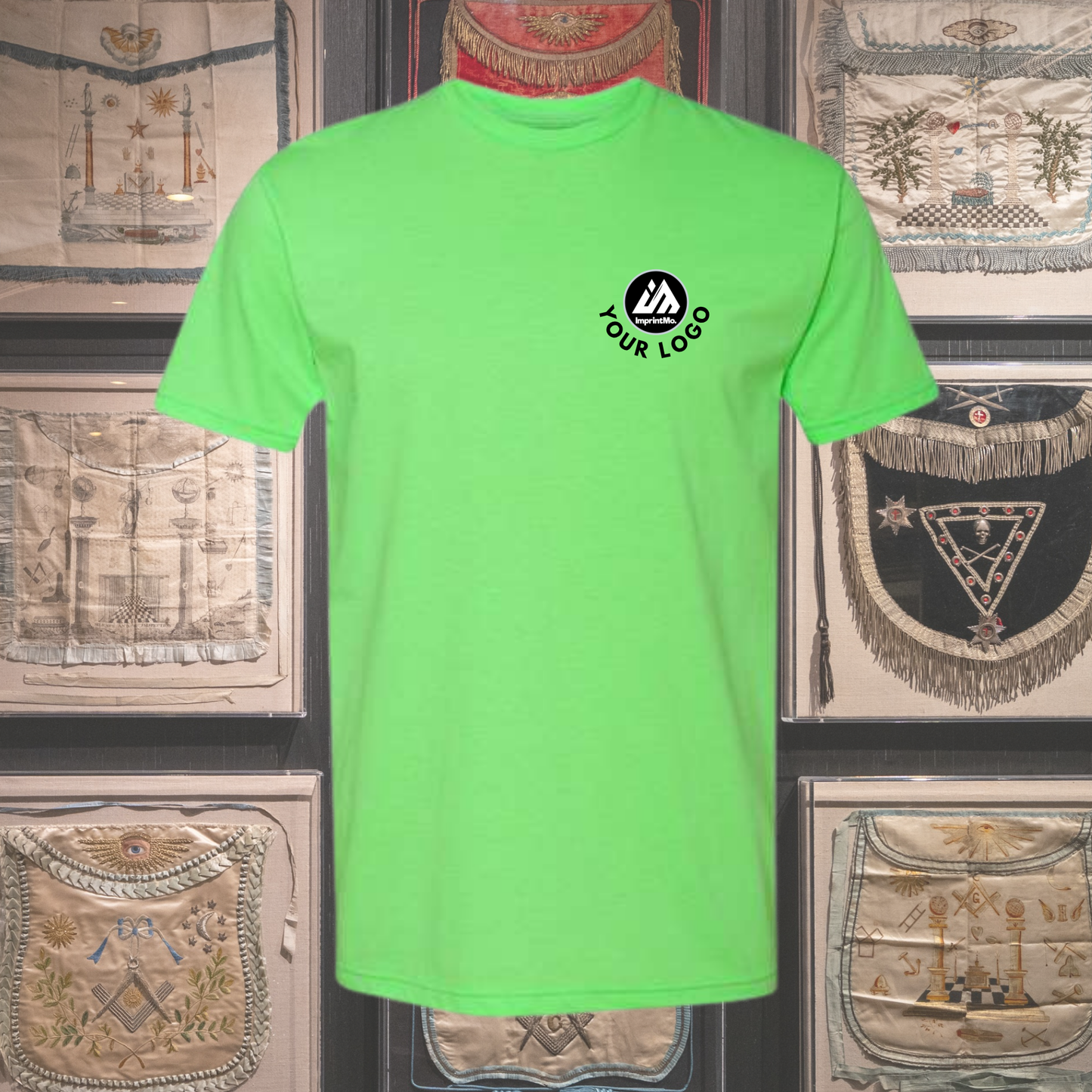 Neon Heather Green 6210 CVC T-Shirt | Premium Soft Custom Tee | Lightweight Cotton Poly Shirt