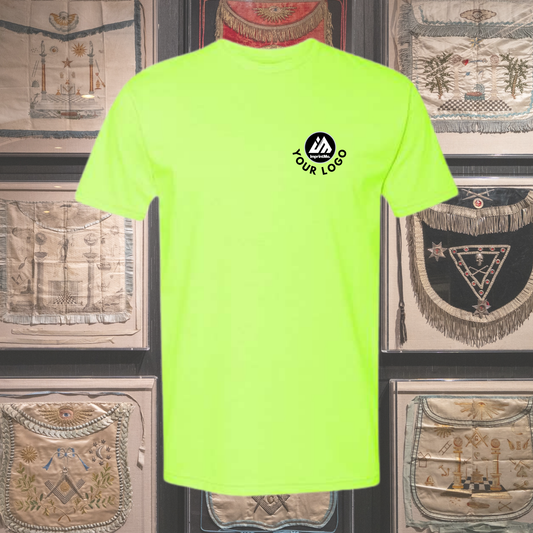 Neon Yellow 6210 CVC T-Shirt | Premium Soft Custom Tee | Lightweight Cotton Poly Shirt