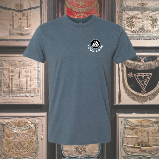 Heather Slate Blue Next Level 6210 CVC T-Shirt | Premium Soft Custom Tee | Lightweight Cotton Poly Shirt