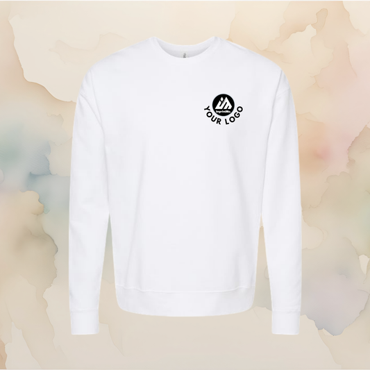 White Unisex Fleece Crewneck Tultex Sweatshirt 340