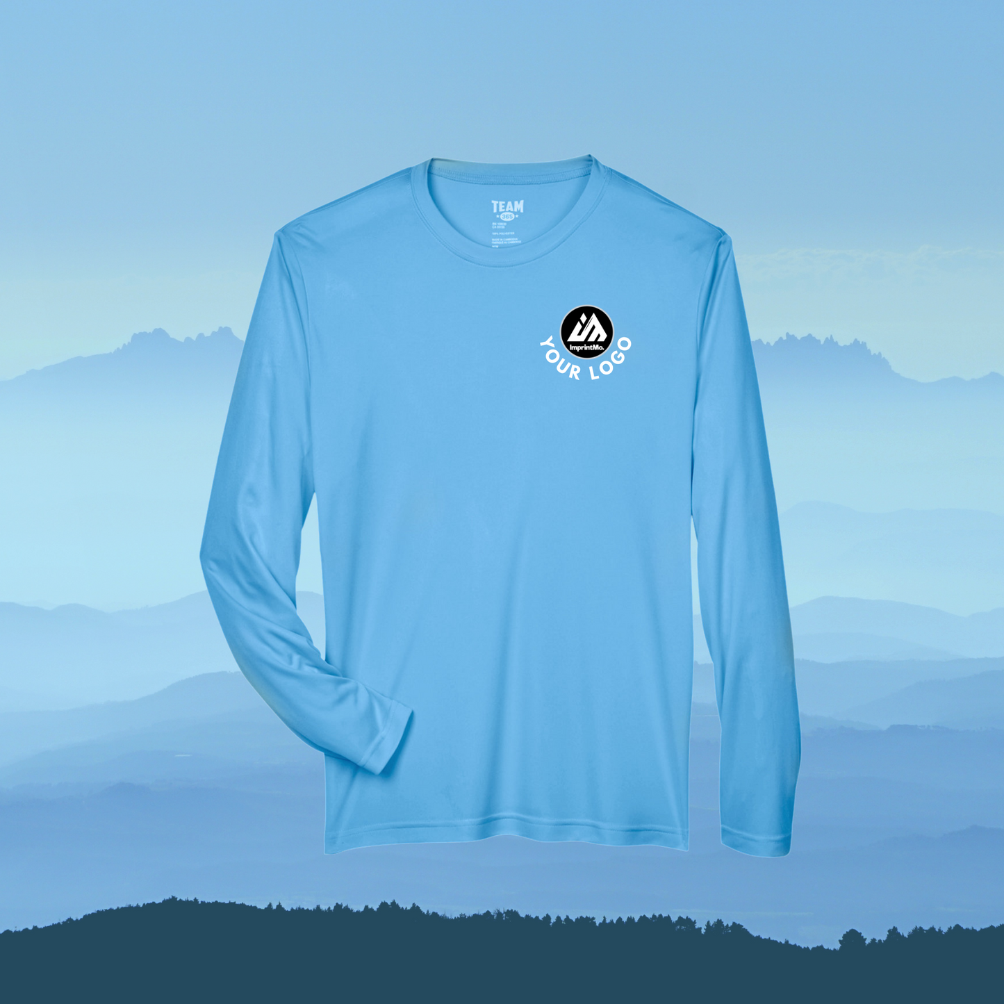 Sport Light Blue Team 365 Men's Zone Performance Long-Sleeve T-Shirt