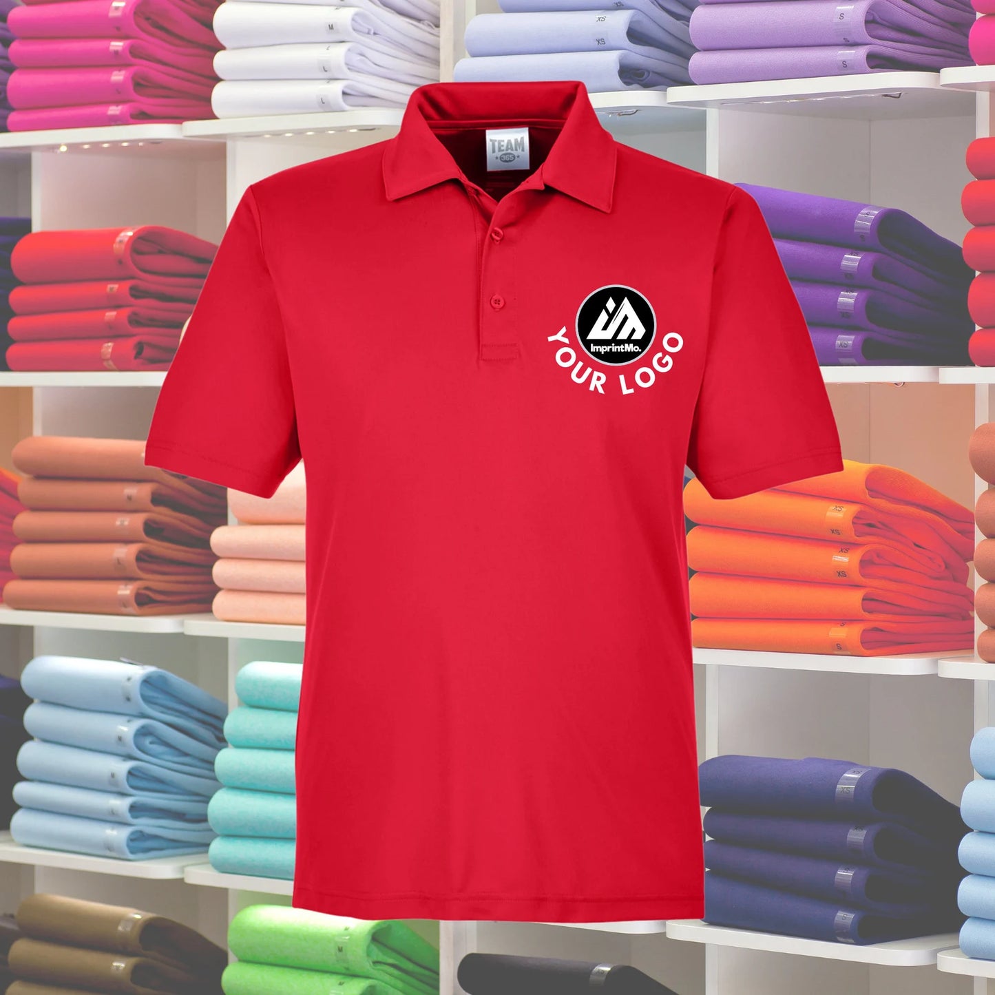 MENS Polo Shirts Full Color Custom Print - Performance Sport Shirt - Full Color Graphics - Sports Fabric - Moisture-Wicking Graphic Polos
