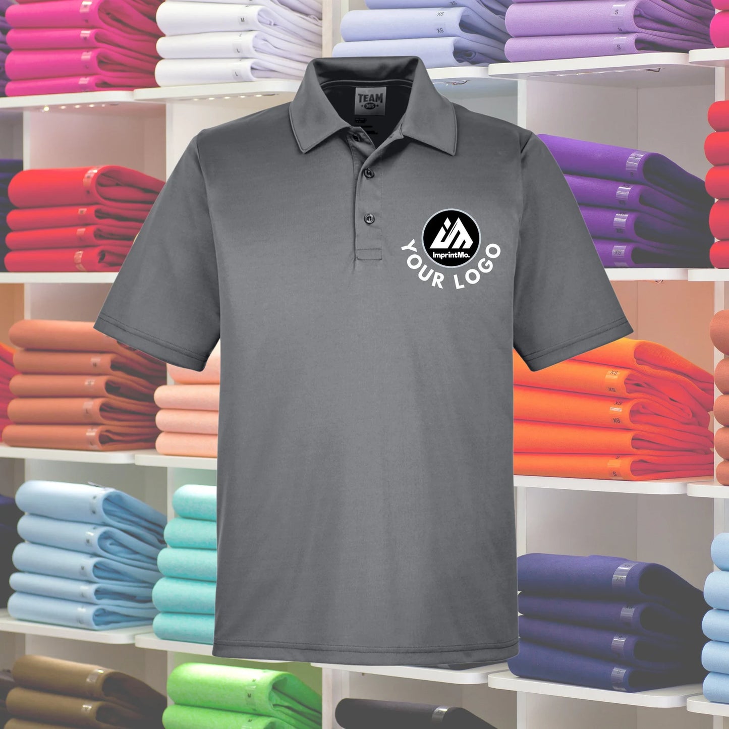 MENS Polo Shirts Full Color Custom Print - Performance Sport Shirt - Full Color Graphics - Sports Fabric - Moisture-Wicking Graphic Polos